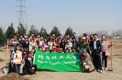 北林學子參與青年先鋒造林行動