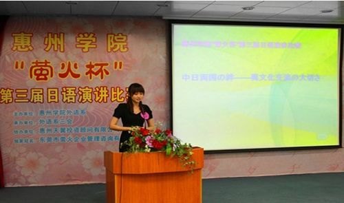 惠州學(xué)院外語系第三屆“螢火杯”日語演講比賽順利閉幕