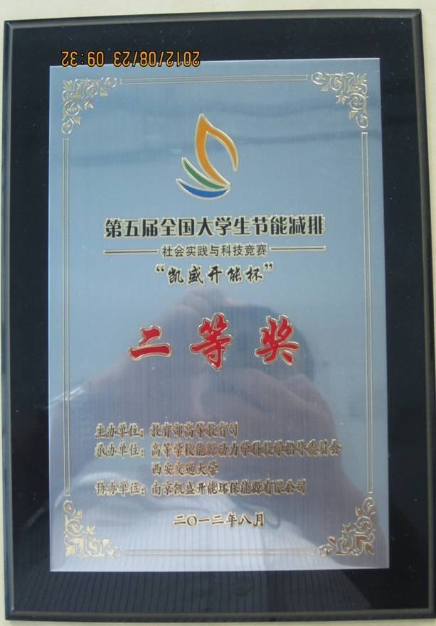 煙臺(tái)大學(xué)文經(jīng)學(xué)院學(xué)子在全國大學(xué)生節(jié)能減排社會(huì)實(shí)踐與科技競賽中榮獲二等獎(jiǎng)