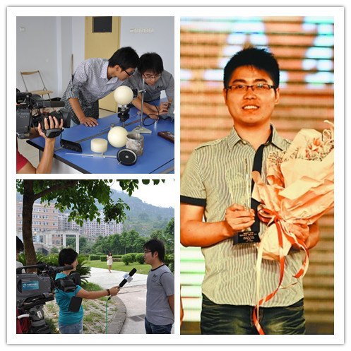 重慶衛視來重慶三峽學院專題拍攝“感動校園十大人物”王林偉