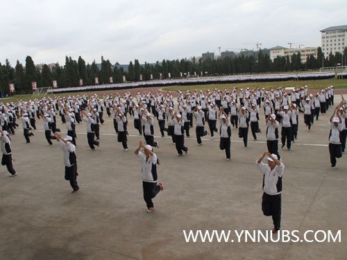 云南師范大學商學院舉行2012級新生軍訓匯報表演暨開學典禮儀式