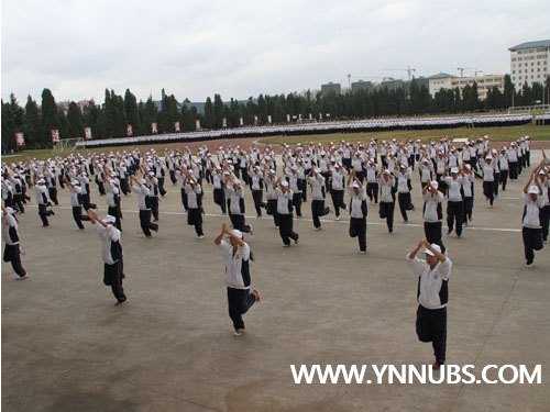 云南師范大學商學院舉行2012級新生軍訓匯報表演暨開學典禮儀式