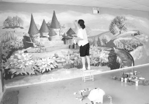 中國江蘇網:南藝創業團隊畫成南京歷史上最大外墻壁畫