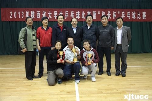 西安交通大學城市學院代表隊在2013陜西省大學生乒乓球比賽暨“校長杯”乒乓球比賽中獲佳績