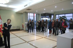 呼和浩特市實驗中學副校長賈靈旺一行來山東旅游職業學院參觀考察