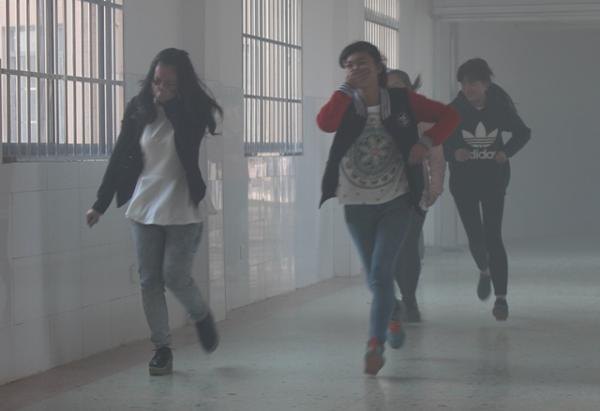 長沙師范學校北校區(qū)舉行應急逃生演練