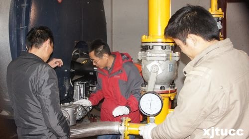 西安交通大學城市學院天然氣采暖鍋爐成功點火并投入運行