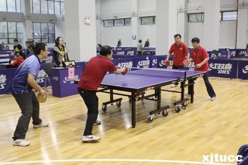 西安交通大學城市學院乒乓球隊在交大2013年教職工乒乓球比賽中再創佳績