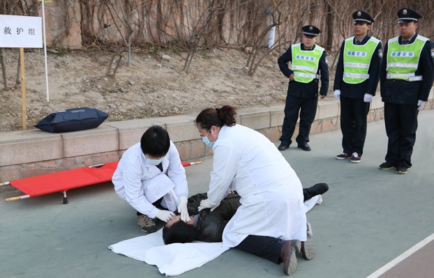 中央美術學院“平安校園”昨日檢查驗收
