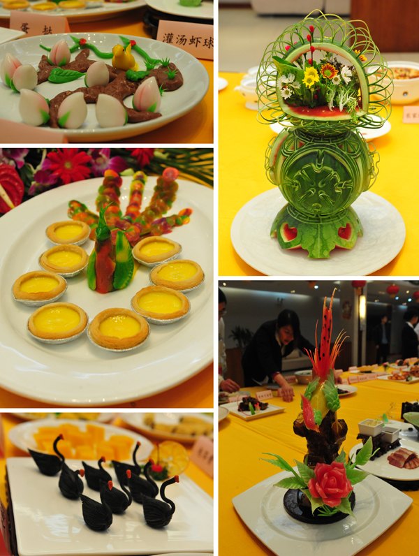 2013廚藝比賽與菜品展示暨授獎儀式日前舉行  生動展示東華大學烹飪技術水平