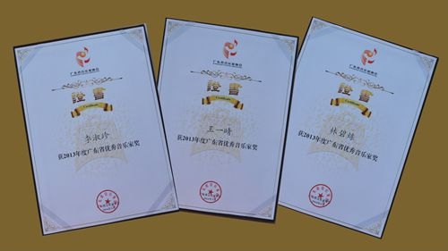 音樂系三位老師喜獲“2013年度廣東省優秀音樂家獎”