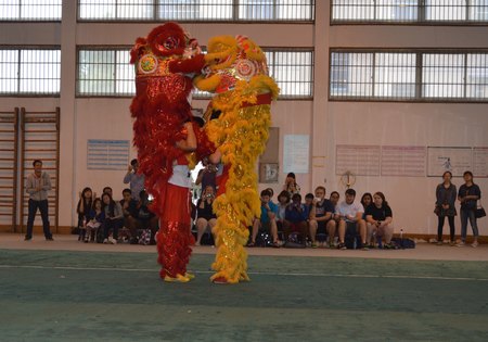 美國(guó)學(xué)生代表團(tuán)觀摩傳統(tǒng)武術(shù)表演