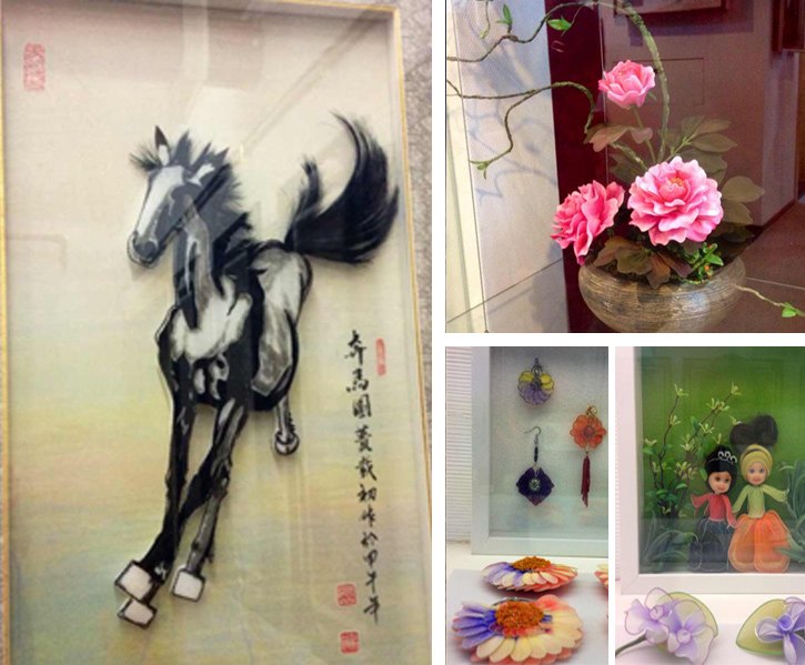 讓藝術創新惠及大眾——東華大學絲網花精品展開幕 吳靜芳教授15載傳播時尚技藝(圖)